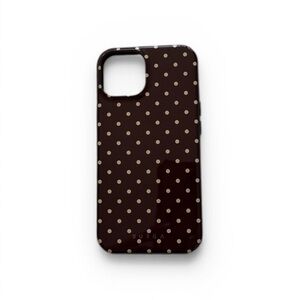 BURGA Not Sorry Brown Polka Dot iPhone 14 Phone Case